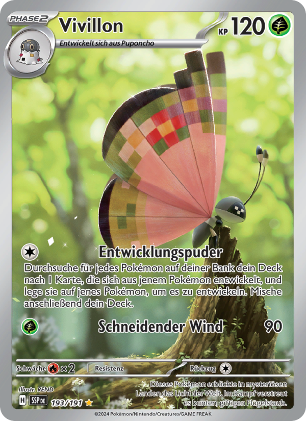 Vivillon 193 — Stürmische Funken (German Pokémon TCG card)
