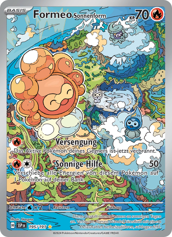 Formeo Sonnenform 195 — Stürmische Funken (German Pokémon TCG card)