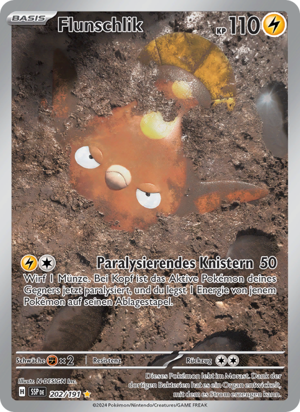 Flunschlik 202 — Stürmische Funken (German Pokémon TCG card)