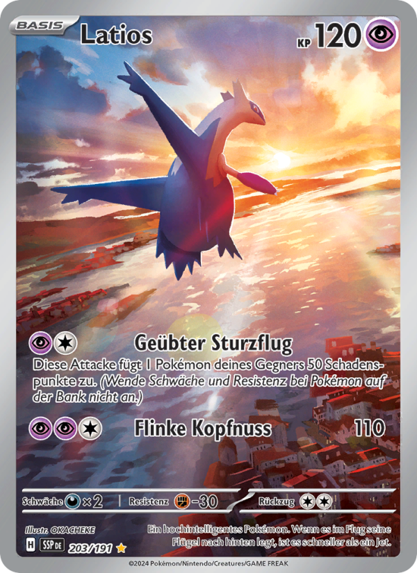 Latios 203 — Stürmische Funken (German Pokémon TCG card)