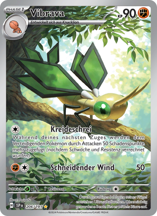Vibrava 206 — Stürmische Funken (German Pokémon TCG card)