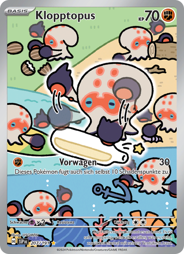 Klopptopus 207 — Stürmische Funken (German Pokémon TCG card)
