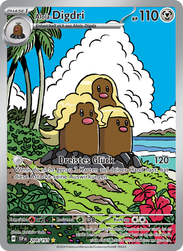 Alola-Digdri 208 — Stürmische Funken (German Pokémon TCG card)