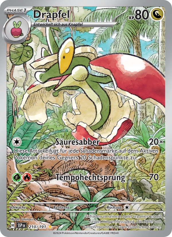 Drapfel 210 — Stürmische Funken (German Pokémon TCG card)