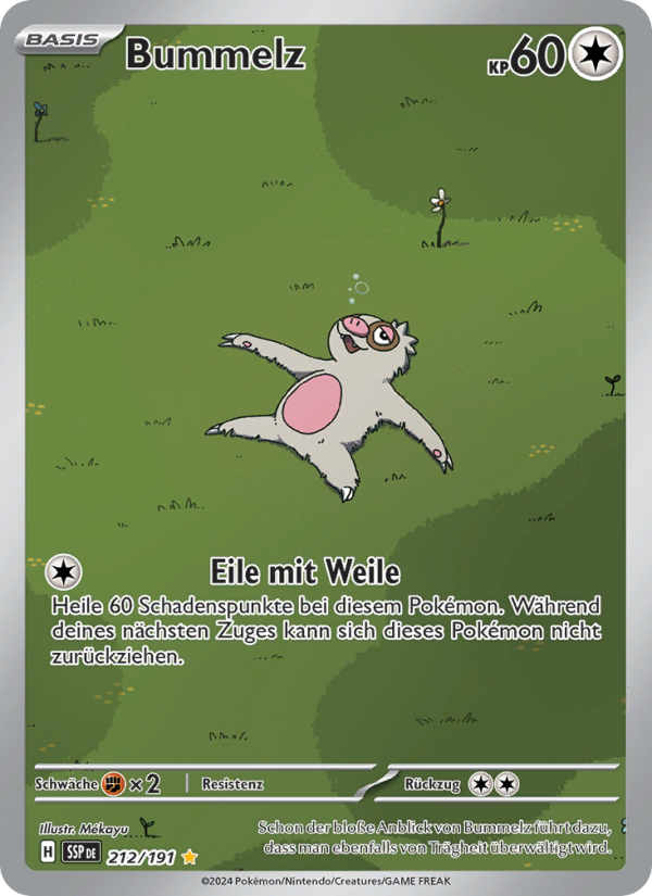 Bummelz 212 — Stürmische Funken (German Pokémon TCG card)