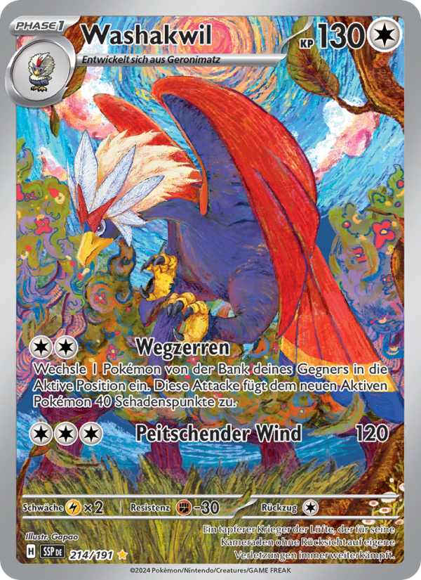 Washakwil 214 — Stürmische Funken (German Pokémon TCG card)