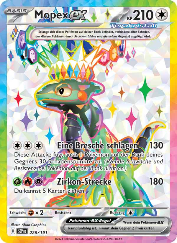 Mopex-ex 228 — Stürmische Funken (German Pokémon TCG card)