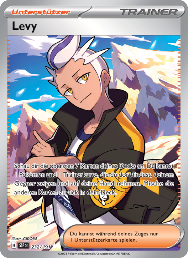 Levy 232 — Stürmische Funken (German Pokémon TCG card)