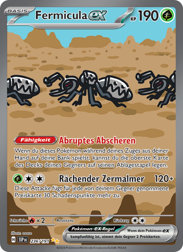 Fermicula-ex 236 — Stürmische Funken (German Pokémon TCG card)