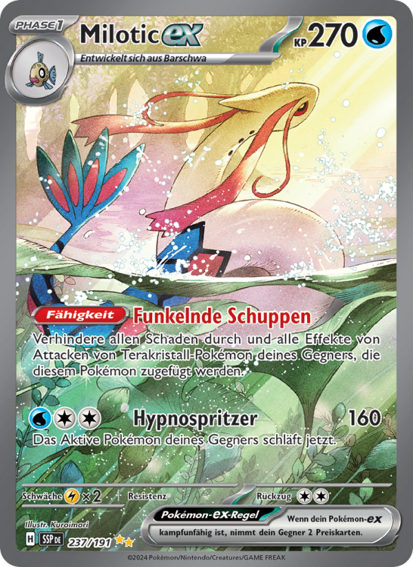 Milotic-ex 237 — Stürmische Funken (German Pokémon TCG card)