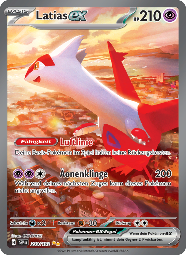 Latias-ex 239 — Stürmische Funken (German Pokémon TCG card)