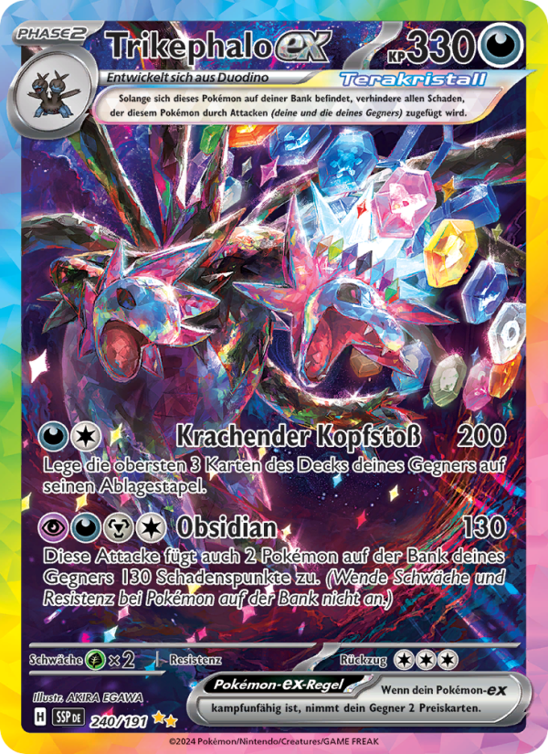 Trikephalo-ex 240 — Stürmische Funken (German Pokémon TCG card)