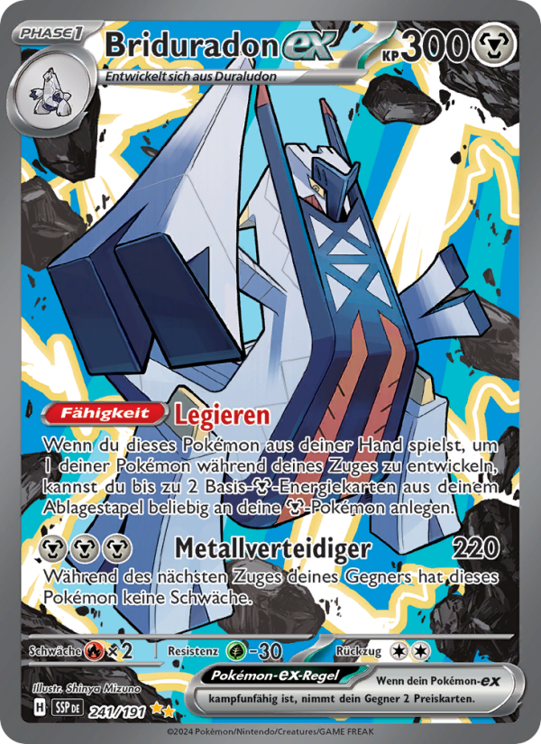 Briduradon-ex 241 — Stürmische Funken (German Pokémon TCG card)