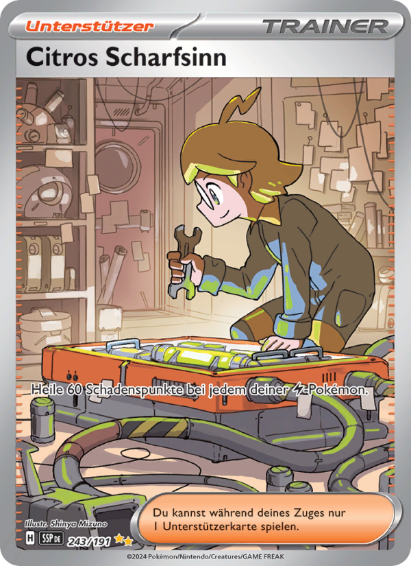 Citros Scharfsinn 243 — Stürmische Funken (German Pokémon TCG card)