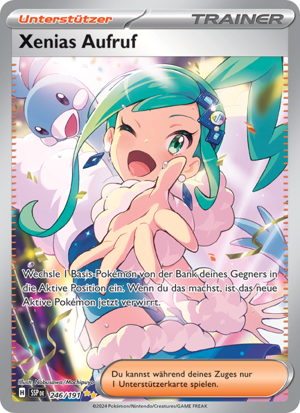 Xenias Aufruf 246 — Stürmische Funken (German Pokémon TCG card)