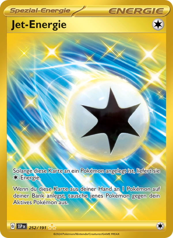 Jet-Energie 252 — Stürmische Funken (German Pokémon TCG card)