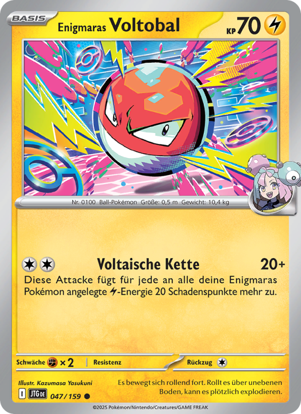 Enigmaras Voltobal 047 — Journey Together (German Pokémon TCG card)