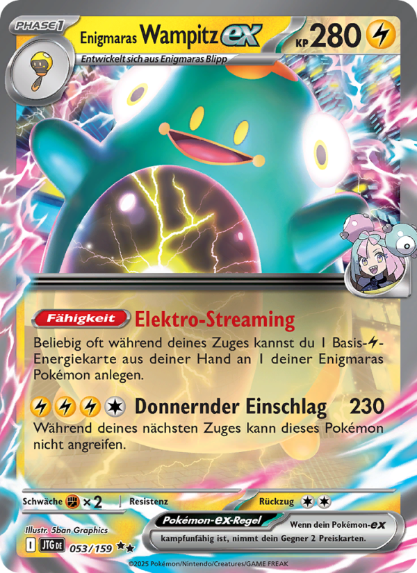 Enigmaras Wampitz-ex 053 — Journey Together (German Pokémon TCG card)