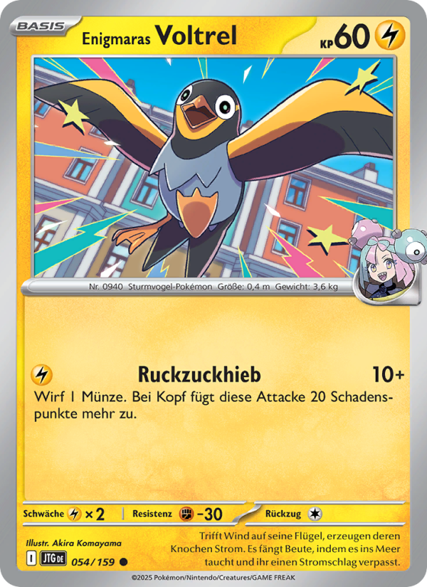 Enigmaras Voltrel 054 — Reisegefährten (German Pokémon TCG card)