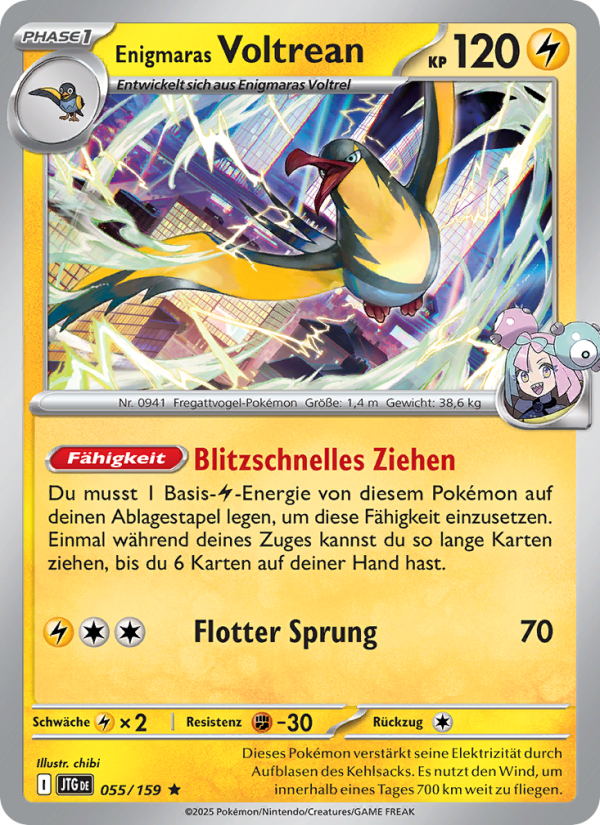 Enigmaras Voltrean 055 — Reisegefährten (German Pokémon TCG card)