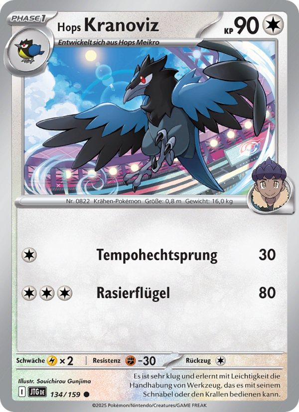 Hops Kranoviz 134 — Reisegefährten (German Pokémon TCG card)