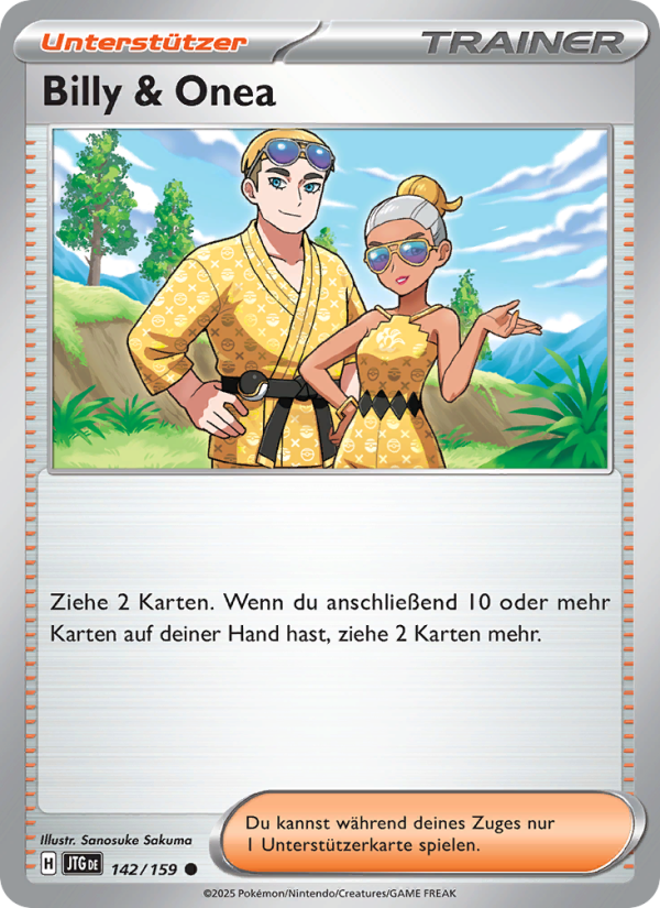 Billy & Onea 142 — Reisegefährten (German Pokémon TCG card)