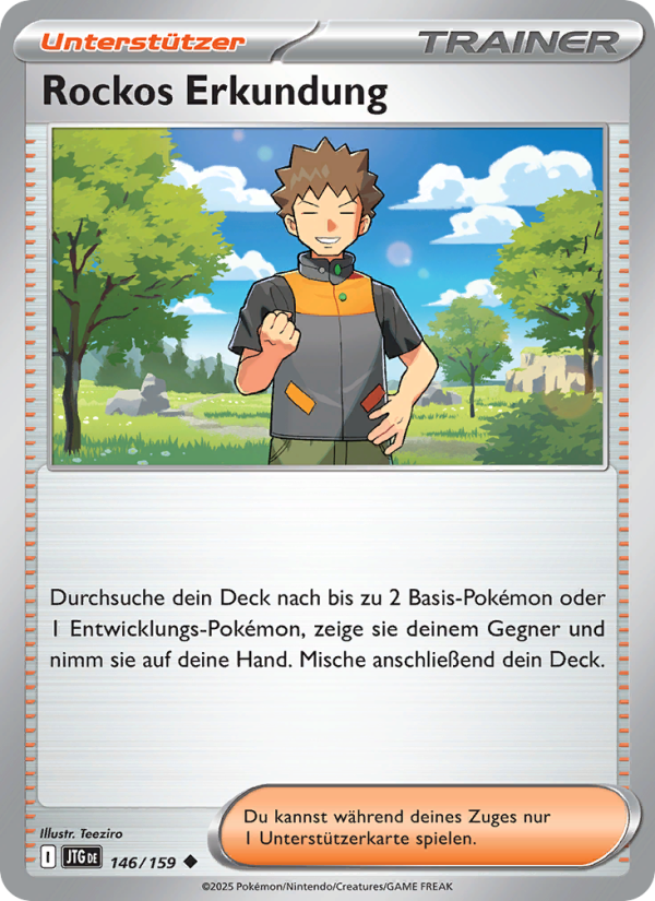 Rockos Erkundung 146 — Reisegefährten (German Pokémon TCG card)