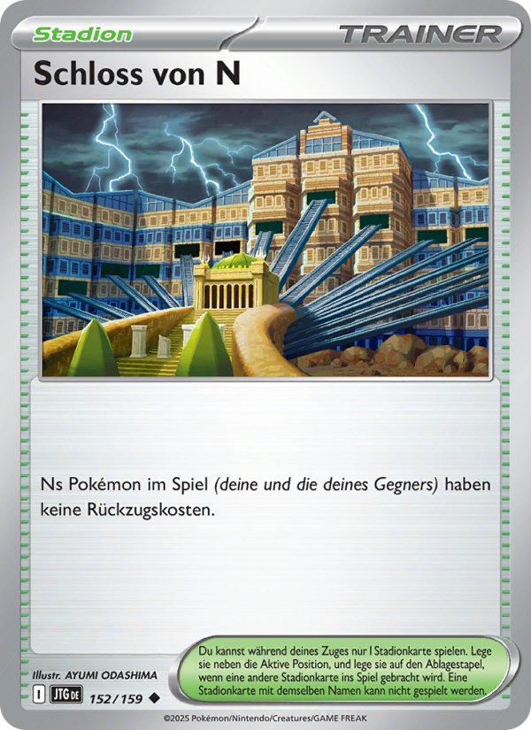 Schloss von N 152 — Reisegefährten (German Pokémon TCG card)