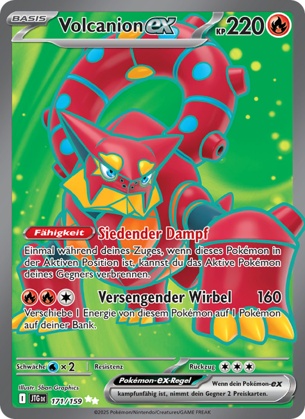 Volcanion-ex 171 — Reisegefährten (German Pokémon TCG card)