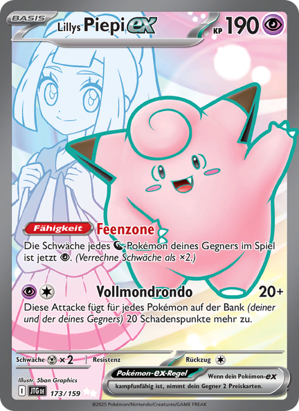 Lillys Piepi-ex 173 — Reisegefährten (German Pokémon TCG card)