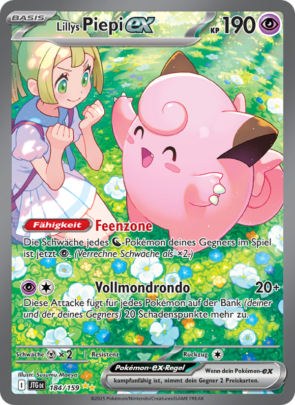 Lillys Piepi-ex 184 — Reisegefährten (German Pokémon TCG card)