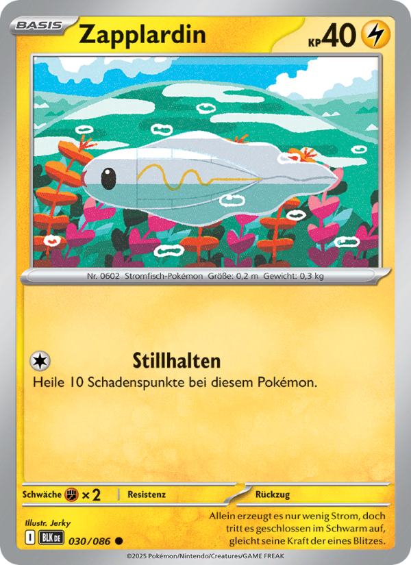 Zapplardin 030 — Schwarze Blitze (German Pokémon TCG card)