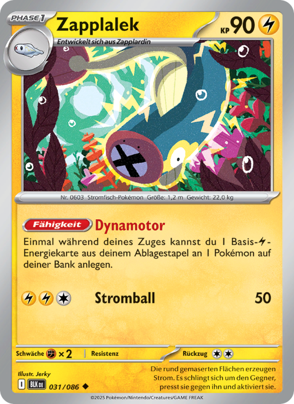 Zapplalek 031 — Schwarze Blitze (German Pokémon TCG card)