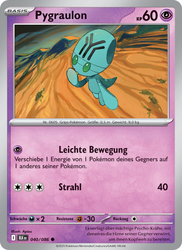 Pygraulon 040 — Schwarze Blitze (German Pokémon TCG card)