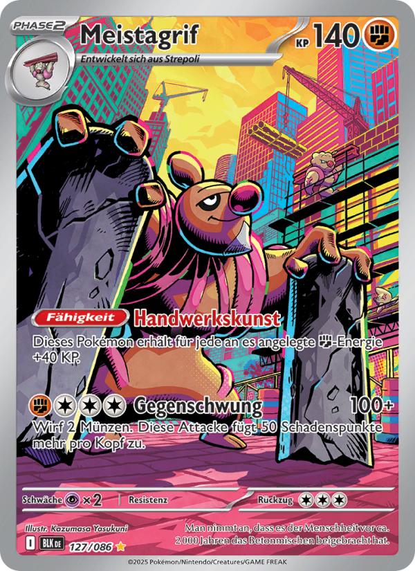 Meistagrif 127 — Schwarze Blitze (German Pokémon TCG card)