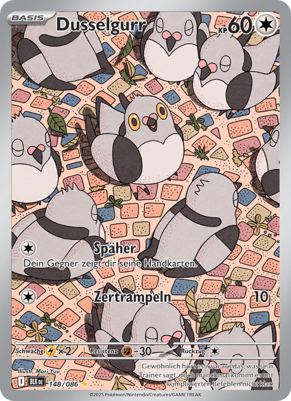 Dusselgurr 148 — Schwarze Blitze (German Pokémon TCG card)