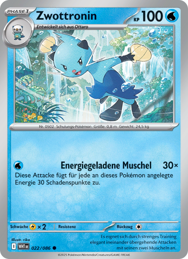Zwottronin 022 — Weiße Flammen (German Pokémon TCG card)