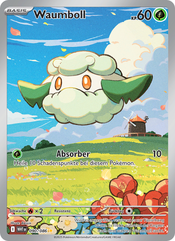 Waumboll 090 — Weiße Flammen (German Pokémon TCG card)