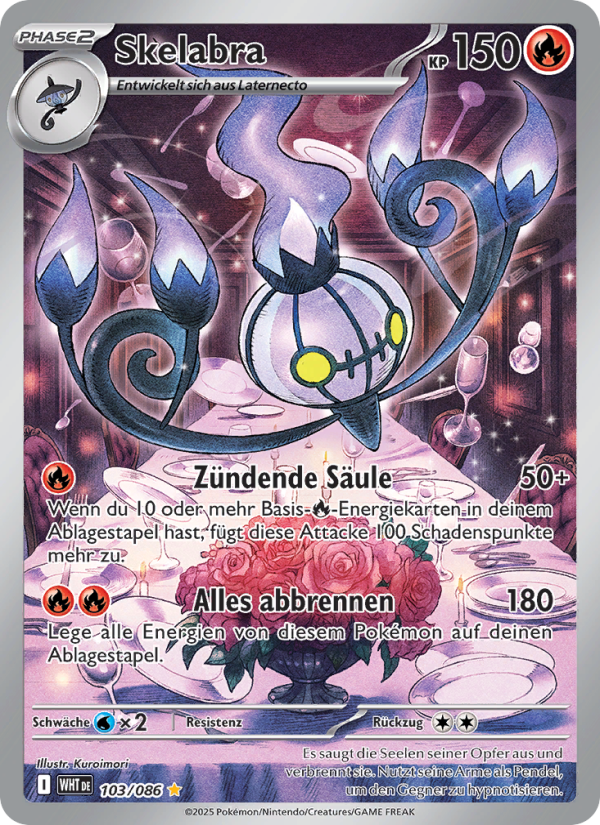 Skelabra 103 — Weiße Flammen (German Pokémon TCG card)