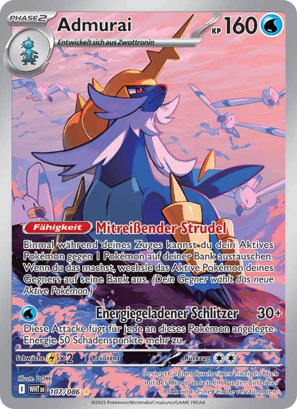 Admurai 107 — Weiße Flammen (German Pokémon TCG card)