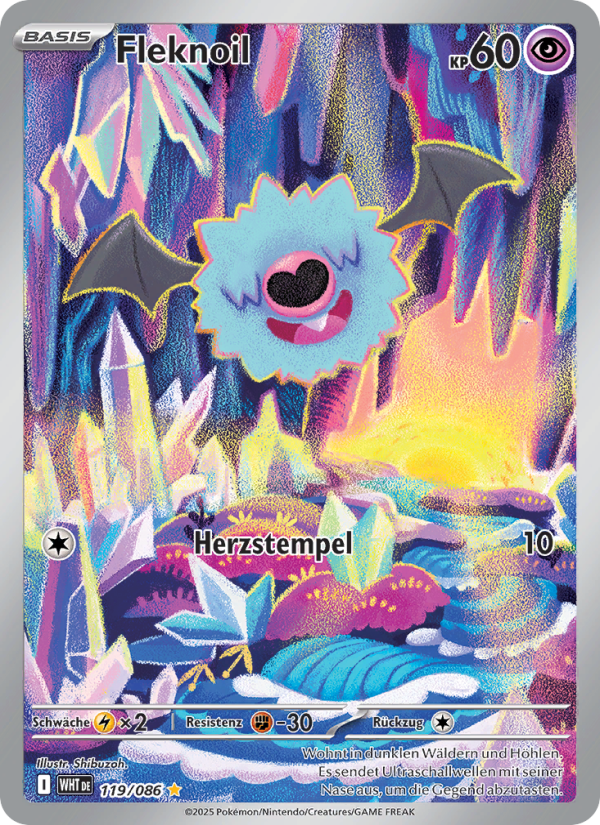 Fleknoil 119 — Weiße Flammen (German Pokémon TCG card)