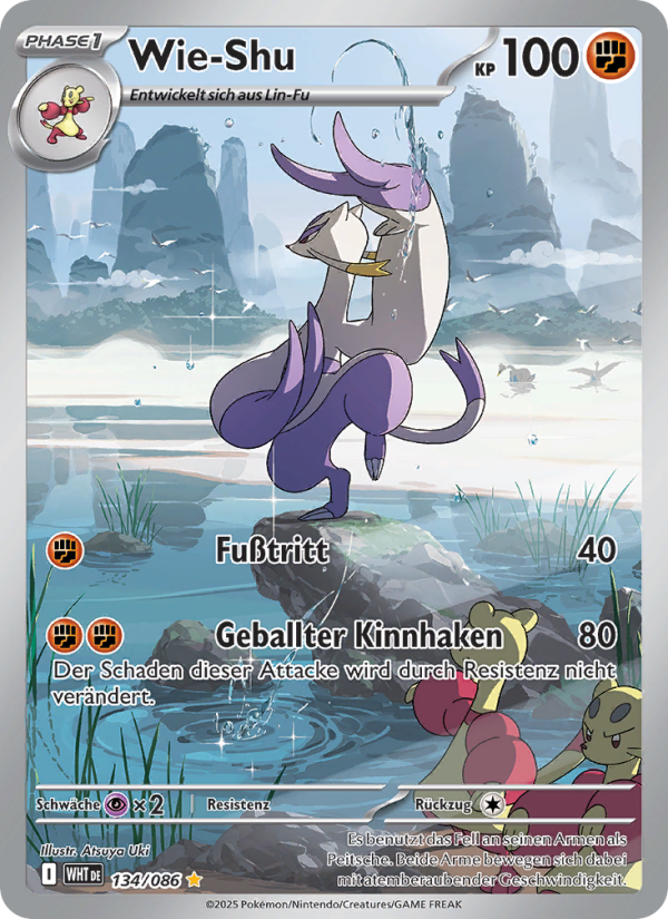 Wie-Shu 134 — Weiße Flammen (German Pokémon TCG card)