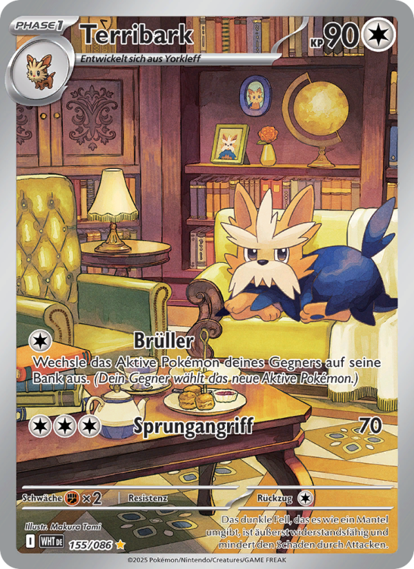 Terribark 155 — Weiße Flammen (German Pokémon TCG card)