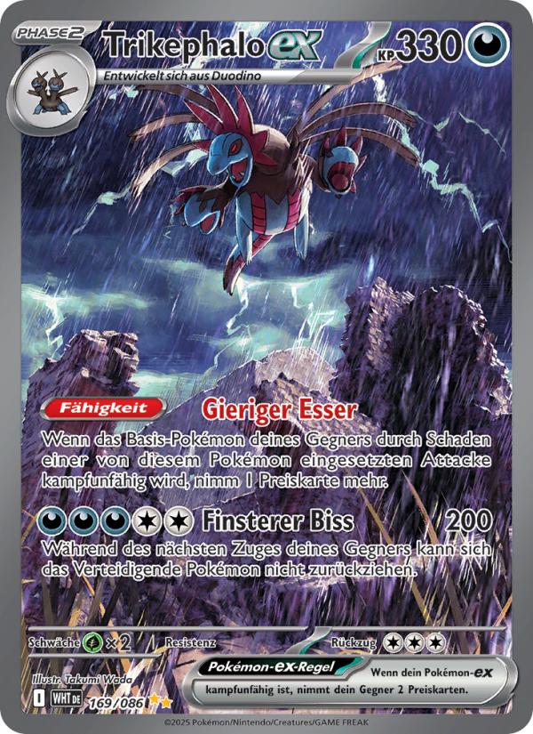 Trikephalo-ex 169 — Weiße Flammen (German Pokémon TCG card)