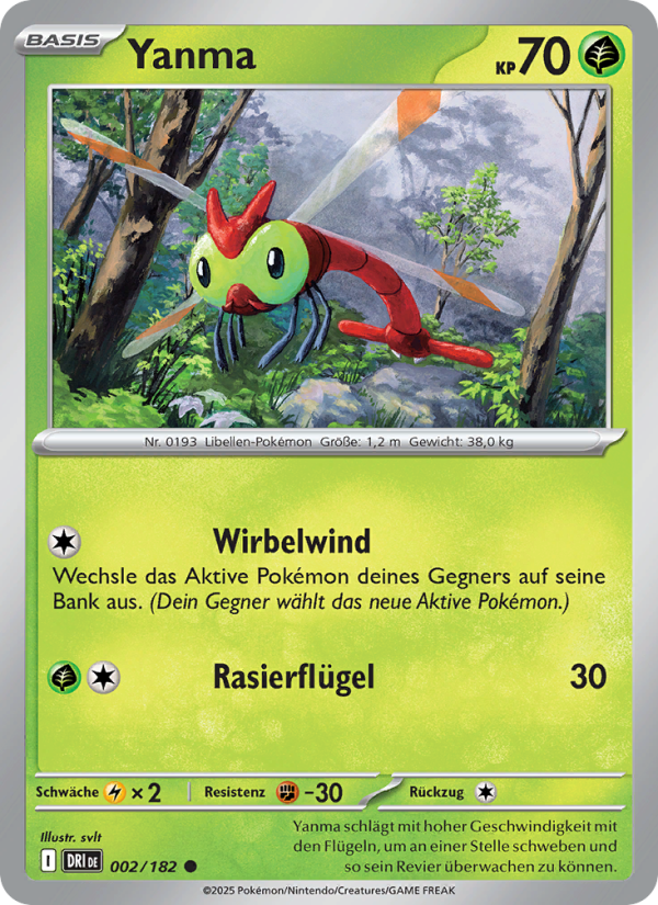 Yanma 002 — Ewige Rivalen (German Pokémon TCG card)