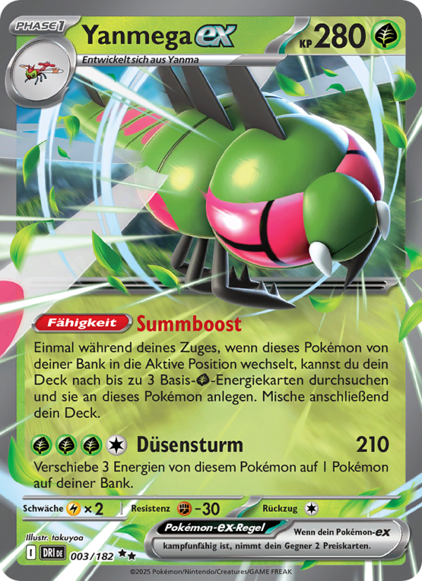 Yanmega-ex 003 — Ewige Rivalen (German Pokémon TCG card)