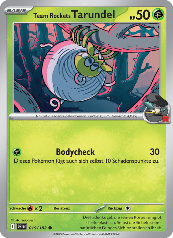 Team Rockets Tarundel 019 — Ewige Rivalen (German Pokémon TCG card)