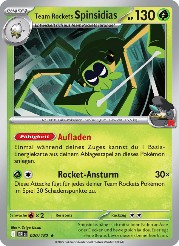 Team Rockets Spinsidias 020 — Ewige Rivalen (German Pokémon TCG card)