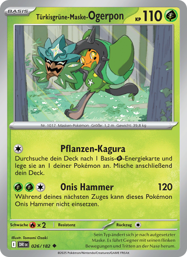 Türkisgrüne-Maske-Ogerpon 026 — Ewige Rivalen (German Pokémon TCG card)
