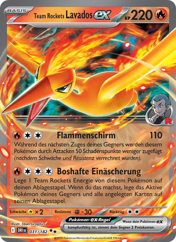 Team Rockets Lavados-ex 031 — Ewige Rivalen (German Pokémon TCG card)